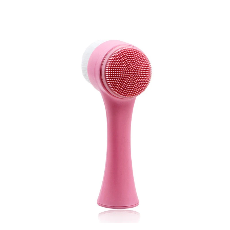 3D Double Sided Face Cleansing Brush Face Washing Skin Blackhead Remover Pore Cleaner Face Massage Brush VIP Dropshipping 2020 4