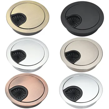 

Zinc Alloy Round Table Line Hole Cover Computer Desk Socket Port Cable Casing Cover Threading Hole Desktop Alloy over-Line Box