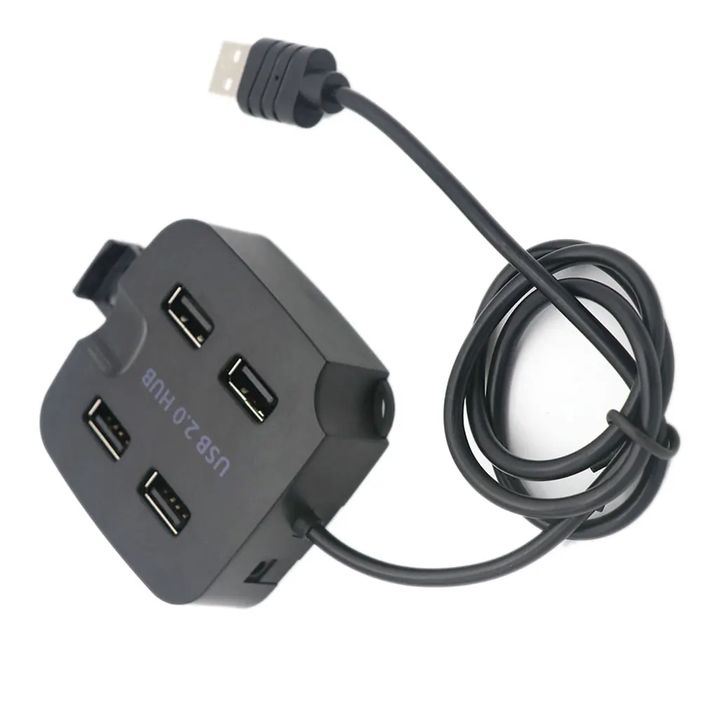 

4 in 1 USB Hub Portable USB 4 Port Splitter Adapter For Laptop Computer USB 2.0 Hub Phone Holder Short Circuit Protection