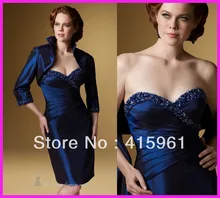

vestido de madrinha 2018 Royal Blue Plus Size Beaded Mother of the Bride Dresses Gowns With Long Sleeve Jacket