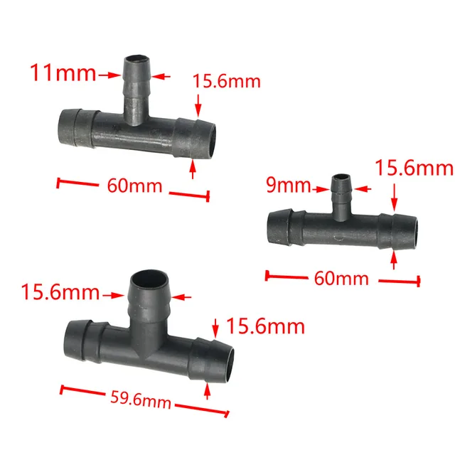 T-Alakú Tömlő Póló 1I2 "-8 Mm-Ig 10 Mm 1/2 Reduker Szöges Csatlakozók 3-Utas Vízfelosztó Baromfitenyésztő Szerszámok 10Db - Image 2