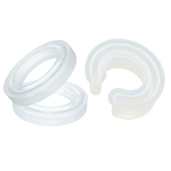 

4Pcs Silicone Mould Mold Round for Bracelet & 1Pcs Open Cuff Silicone Mold Bracelet Bangle Mould