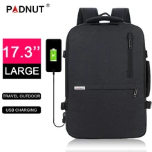 مكافحة سرقة محمول على ظهره 17.3 النساء الرجال على ظهره Mochila دفتر الذكور الظهر 17 شاحن يو اس بي السفر الأعمال الظهر حزمة حقائب(China)