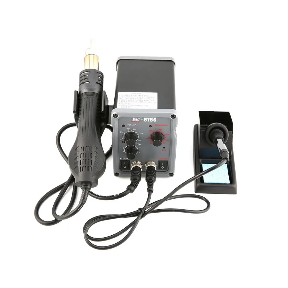 

TAIKD 2 In 1 Rework Soldering Station Hot Air Blower Heat Gun Welding Solder Iron Repair Tool For Repair Watch Mobile Phone
