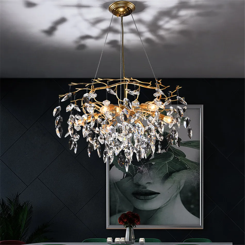 

Modern Nordic Chandelier Lustres De Cristal Living Room Hotel Lobby Chandelier Lighting Dining Room Decor Chandeliers Ceiling