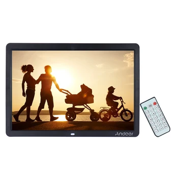

Andoer 15" HD LED Digital Picture Frame 1280*800 Digital Photo Frame Multiple Functions MP3 MP4 Movie Player Clock Calendar Gift