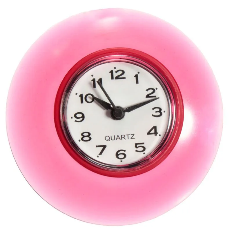 Мини-минутные многоцветные настенные часы, водонепроницаемые душевые часы, принадлежности для ванной комнаты, кухонные инструменты, тип оскулума - Цвет: Красный