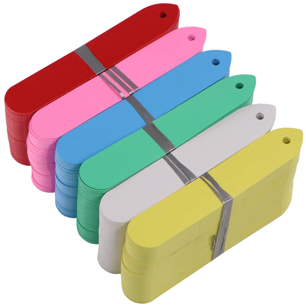 

60PCS 1.9x10CM Plant Tags with 4MM Hole Garden Nursery Lables Plastic Pot Markers for Seed Trays Waterproof Reusable Herb Flower