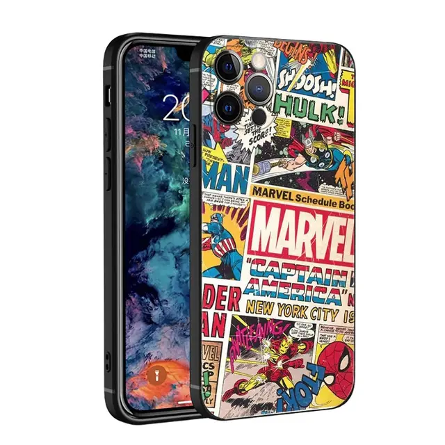 Phone Case For Apple iPhone 11 13 12 Pro Max 13 12 Mini XS max XR X 8 7 6s 6 Plus 7 8 6S 6 Fundas Retro Marvel Comic B03