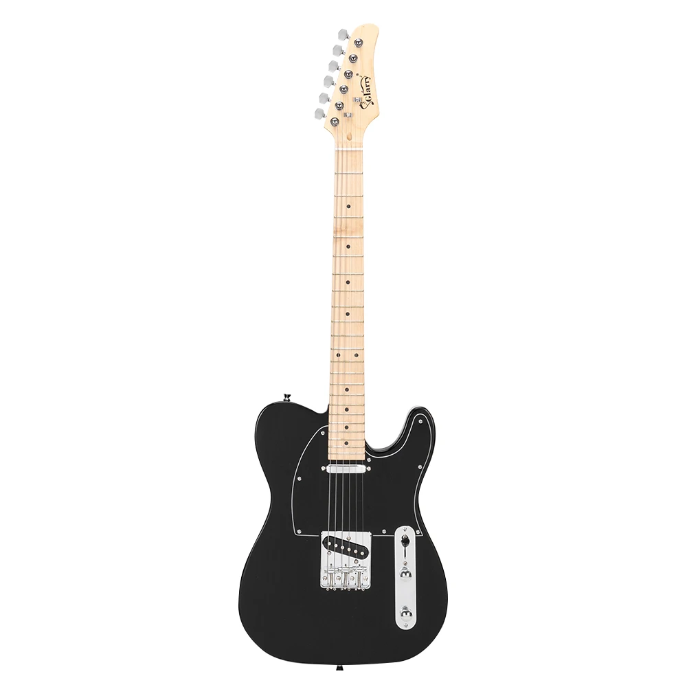 

GTL Maple Fingerboard Electric Guitar with Guitar Bag Strap Plectrum Connecting Wire Spanner Tool Black