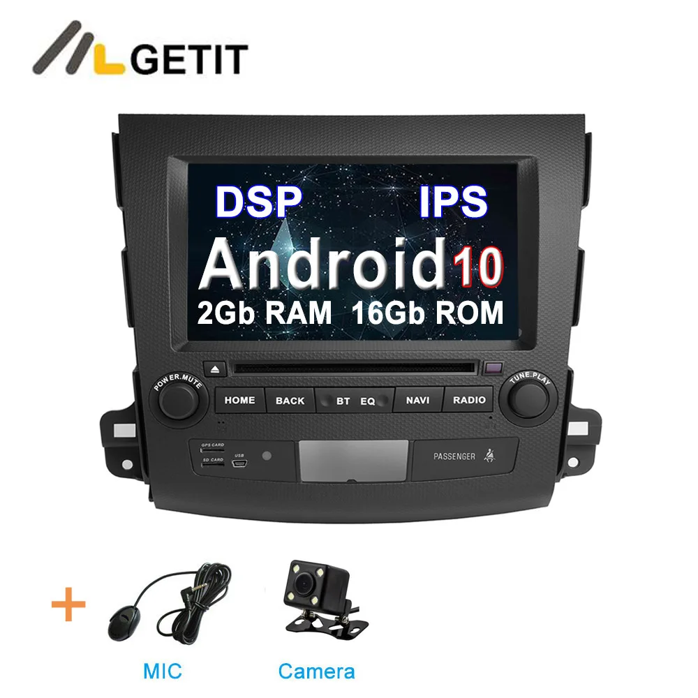 64G ips DSP Android 10 Автомобильный DVD стерео плеер gps для Mitsubishi Outlander 2007-2012 с wifi BT - Цвет: 2G CAMERA-DSP