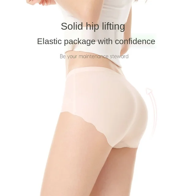 MiiOW Seamless Underwear Women's Cotton Crotch Antibacterial Mid-waist Ice Silk Thin Sexy Ladies Briefs 3