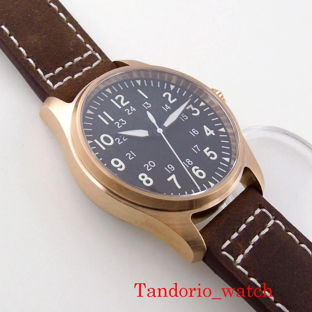 Tandorio-ブロンズ製の自動巻き時計nh35a,頑丈なTubn8,200m防水