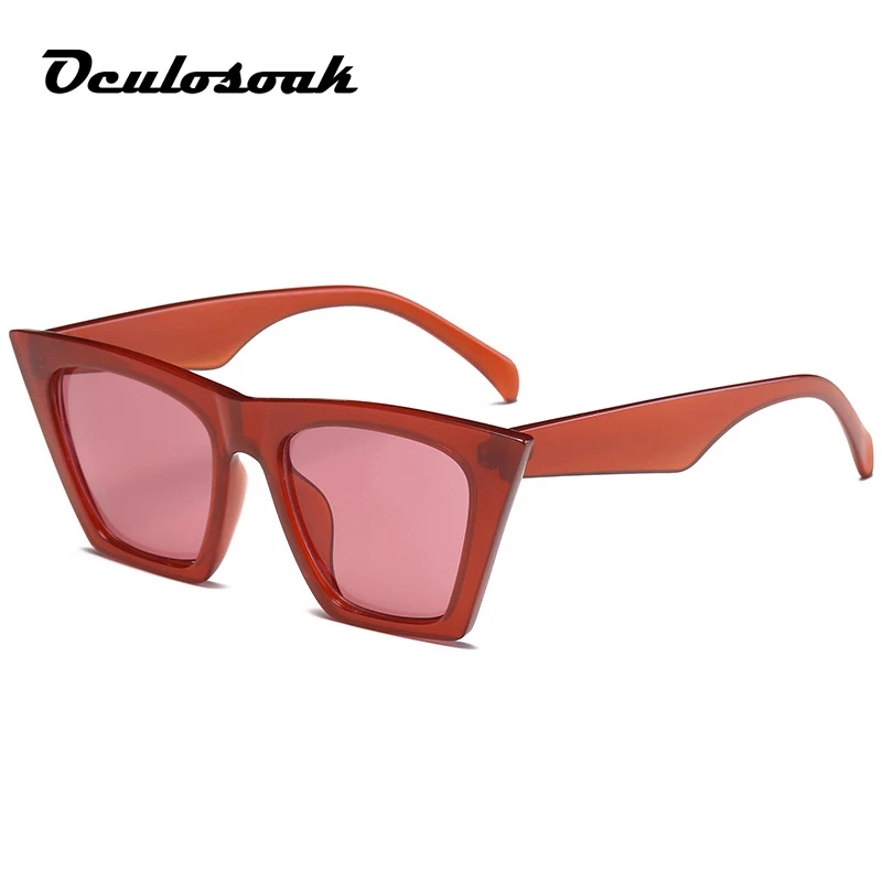Ким солнечные очки в стиле Кардашьян леди плоский верх очки Lunette Femme женские роскошные брендовые солнцезащитные очки для женщин с заклепками Защита от солнца Glasse UV400 - Цвет линз: Red