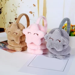 New Winter Warm Earmuffs For Children Star Plush Fur Ear Muff Ear Cover Cute Headband For Girls Kids Fashion Brand Drop Shipping