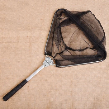 

2020 Portable Aluminum Alloy Triangle Folding Fishing Net Fly Hand Dip Casting Net Fishing Tackle Fishing Tank Tools