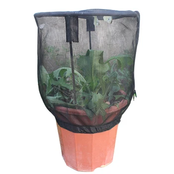 

Cover Butterfly Habitat Flower Pot Plant Sunshade Self Standing Raising Insect Feeding Net Garden Ornamental For Kids Portable