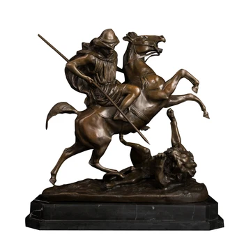 

Table decoration bronze soldier riding horse statue sculpture for sale