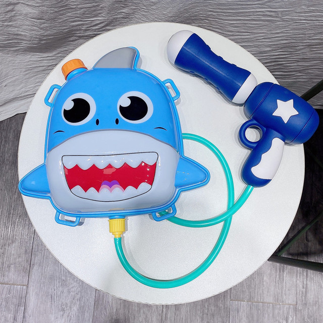 Animal Water Gun Backpack Children Summer Beach Toys Long Range ABS Water Spray Guns Bag with Adjustable Straps