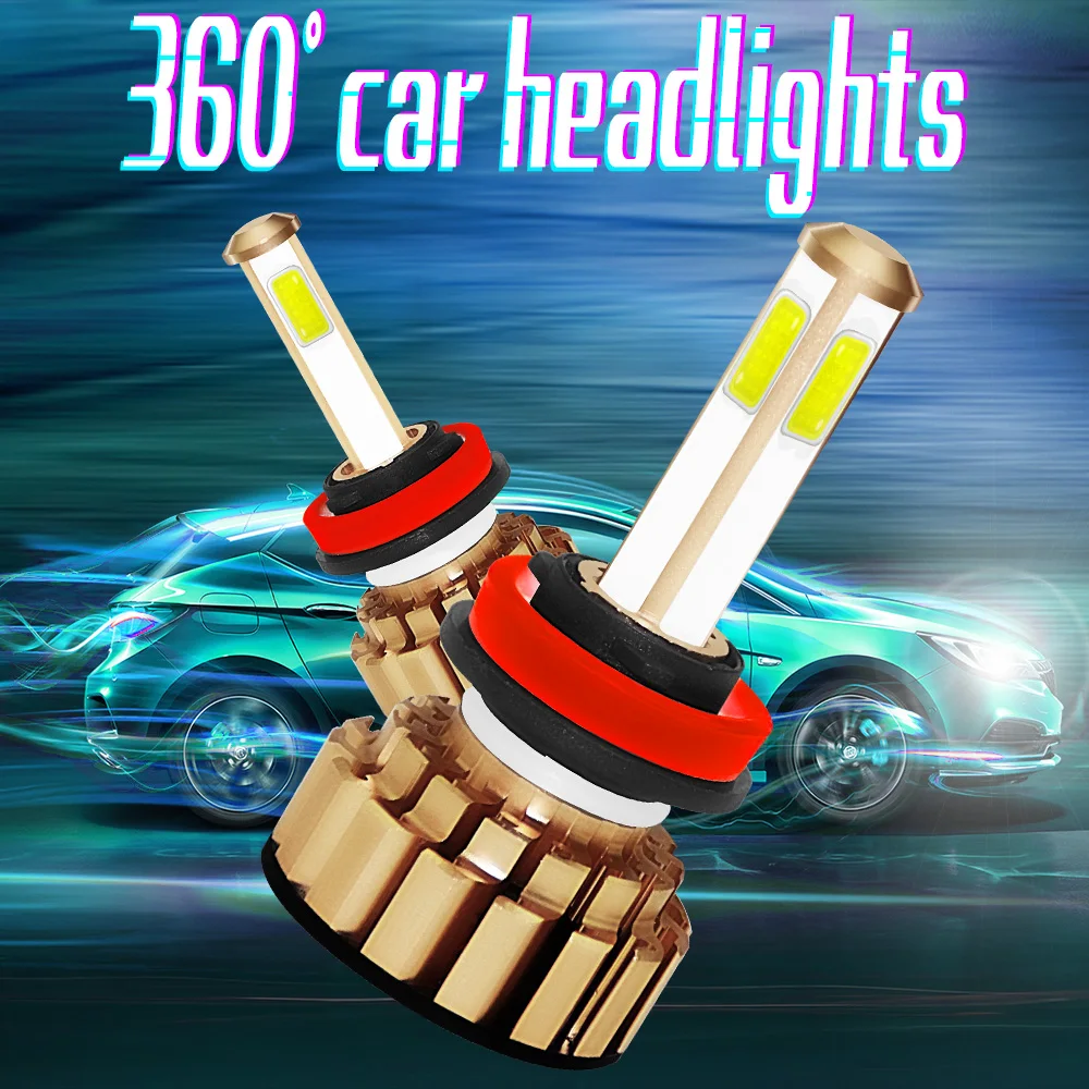 M8 Cветодиодные лампы для авто фары led лампа ходовые огни лед диодные лампы для авто автомобиля светодиодный лампы с оптической линзой Philip чипсы 60 Вт 7200LM H1 H4 Conversion Kit Hi-Lo и один луч 2 шт