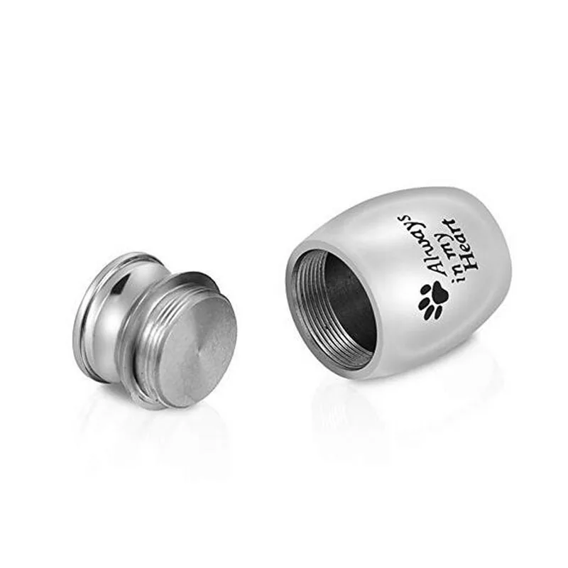 Pets Memorials Stainless Steel Mini Urns Dog Cat Birds Mouse Cremation Ashes Urn for Hold a Small Amount of Ash Keepsake Casket