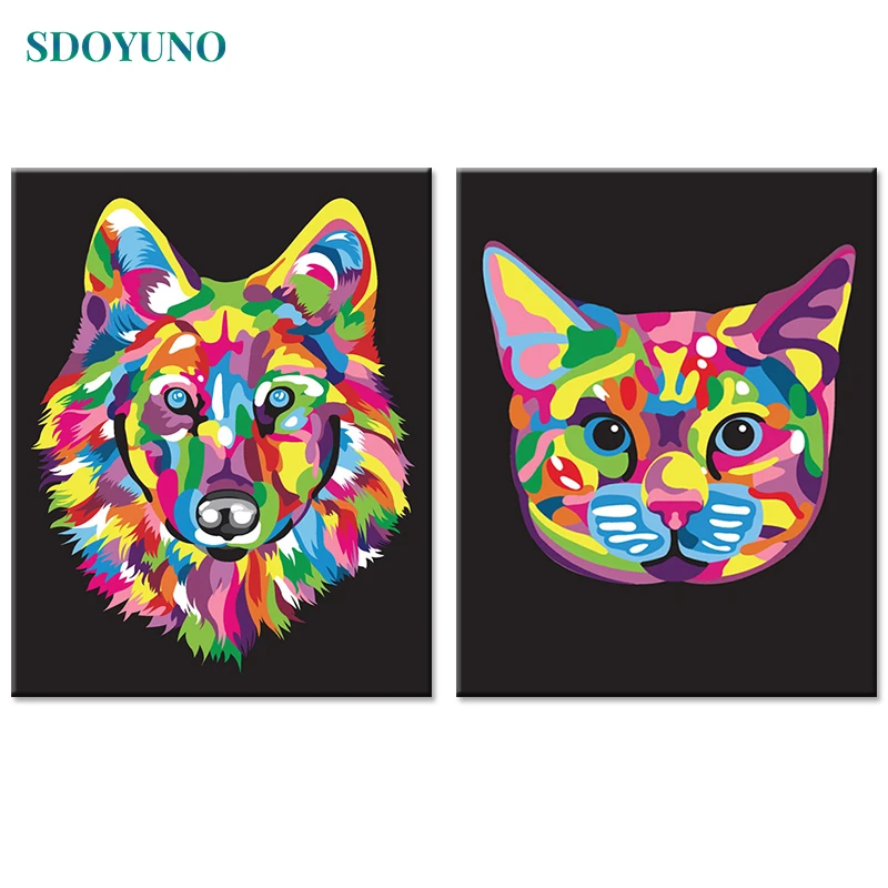 SDOYUNO Рисование по номерам 60x75 см DIY живопись бескаркасная цветная картина для
