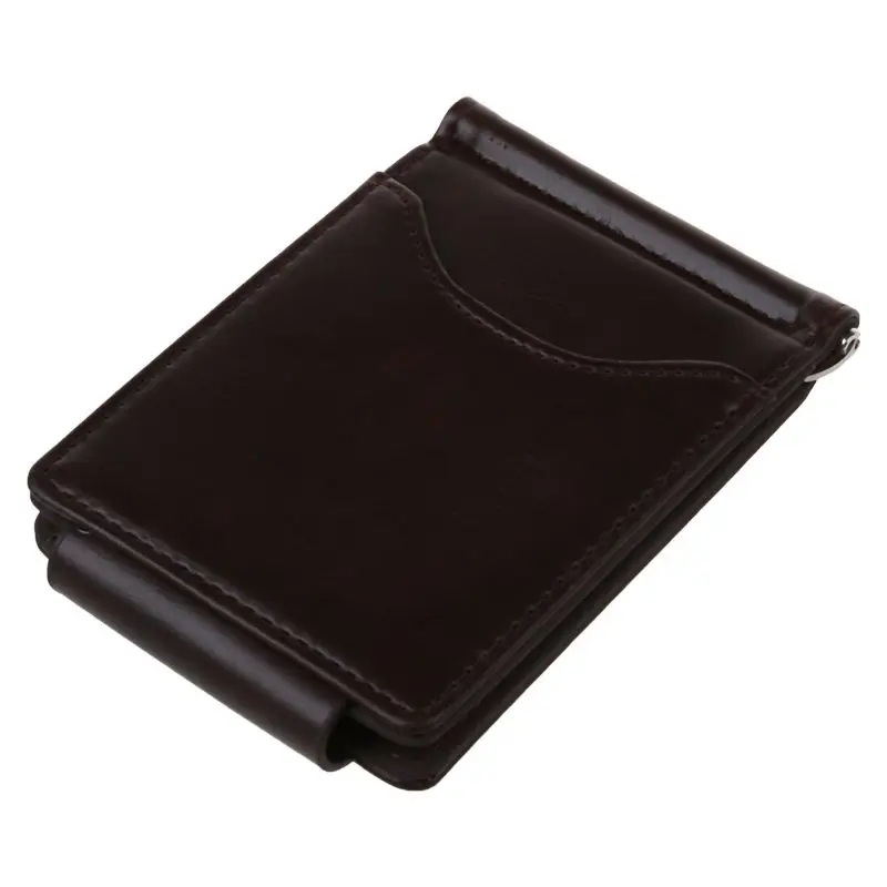 

ABZC-Ultra-thin Slim Men Leather Wallets ID Credit Card Holder Coin Purse
