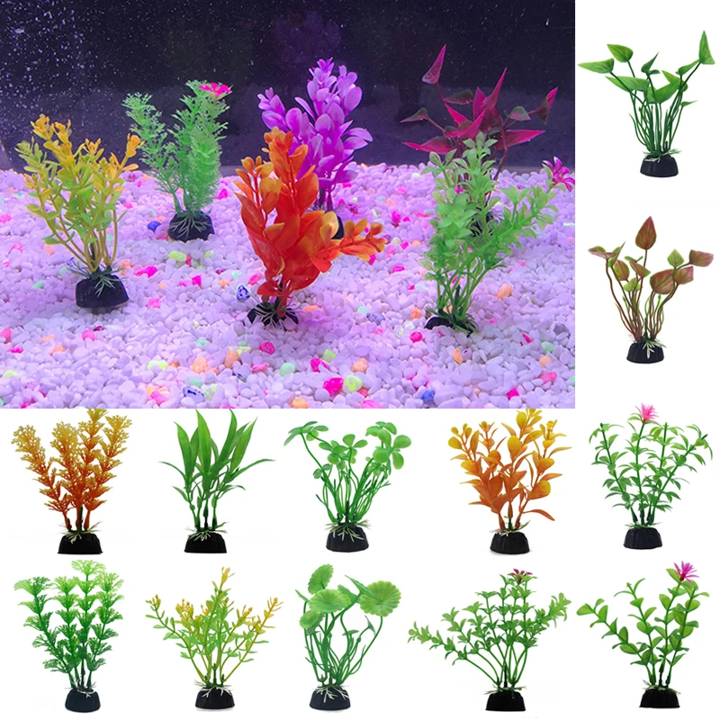Artificial Plants Fish Tank Ornaments Fish Tank Decorations Aquarium Ornaments Artificial Aquarium Plants 10cm Artificial Aquarium Plants Fish Tank Water Plant Grass Ornament Environmental Protection Materials Aquarium Decoration