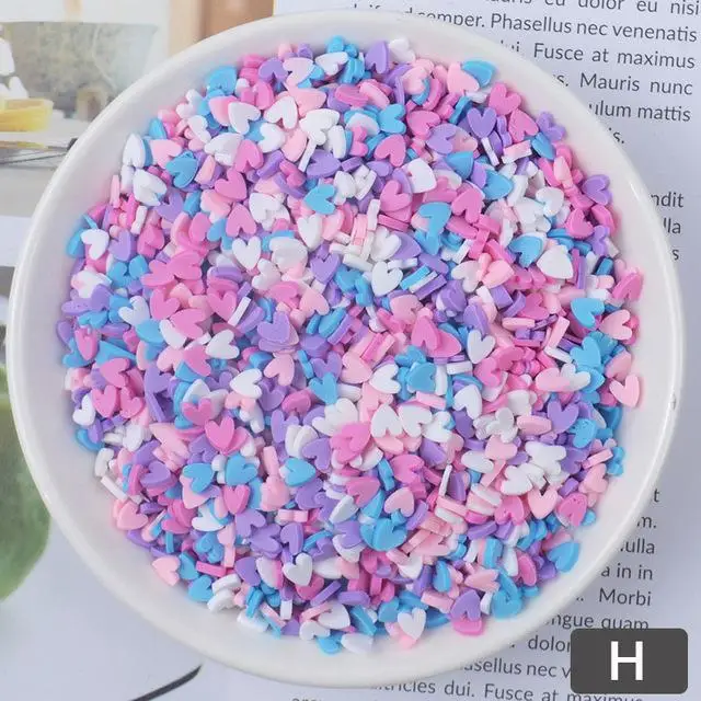 1KG Addition Sprinkles For Slime Charms Filler for Fluffy Mud Toys Slime Supplies Accessories Clay DIY Clay Kit Beads Wholesale - Цвет: H
