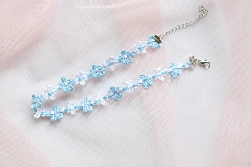 Корейское креативное Новое милое праздничное милое цветочное ожерелье модная трендовая цепочка для ключицы для женщин и девушек
