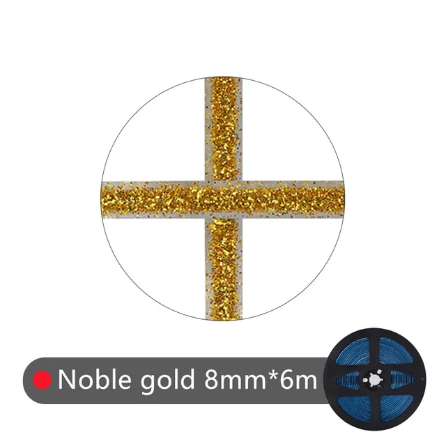 1-6M Self Adhesive Tape Waterproof Beautiful Joint Floor Seam Line Sticker Background Wall Ceiling Edge Corner Seal Home Decor Noble gold