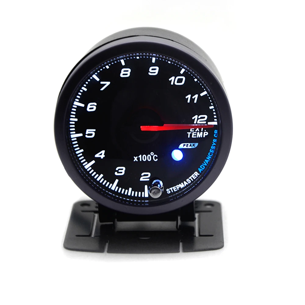DRAGON GAUGE 60MM Boost/Water Temp/Oil Temp/Oil press/Volt/ RPM/ Air fuel /Exhaust Gas Gauge Black Color Dual Led Color Display car gauge