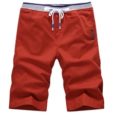 Хлопковые короткие мужские однотонные дышащие повседневные шорты летние мужские короткие модные военные армейские брюки до колен для фитнеса 4XL