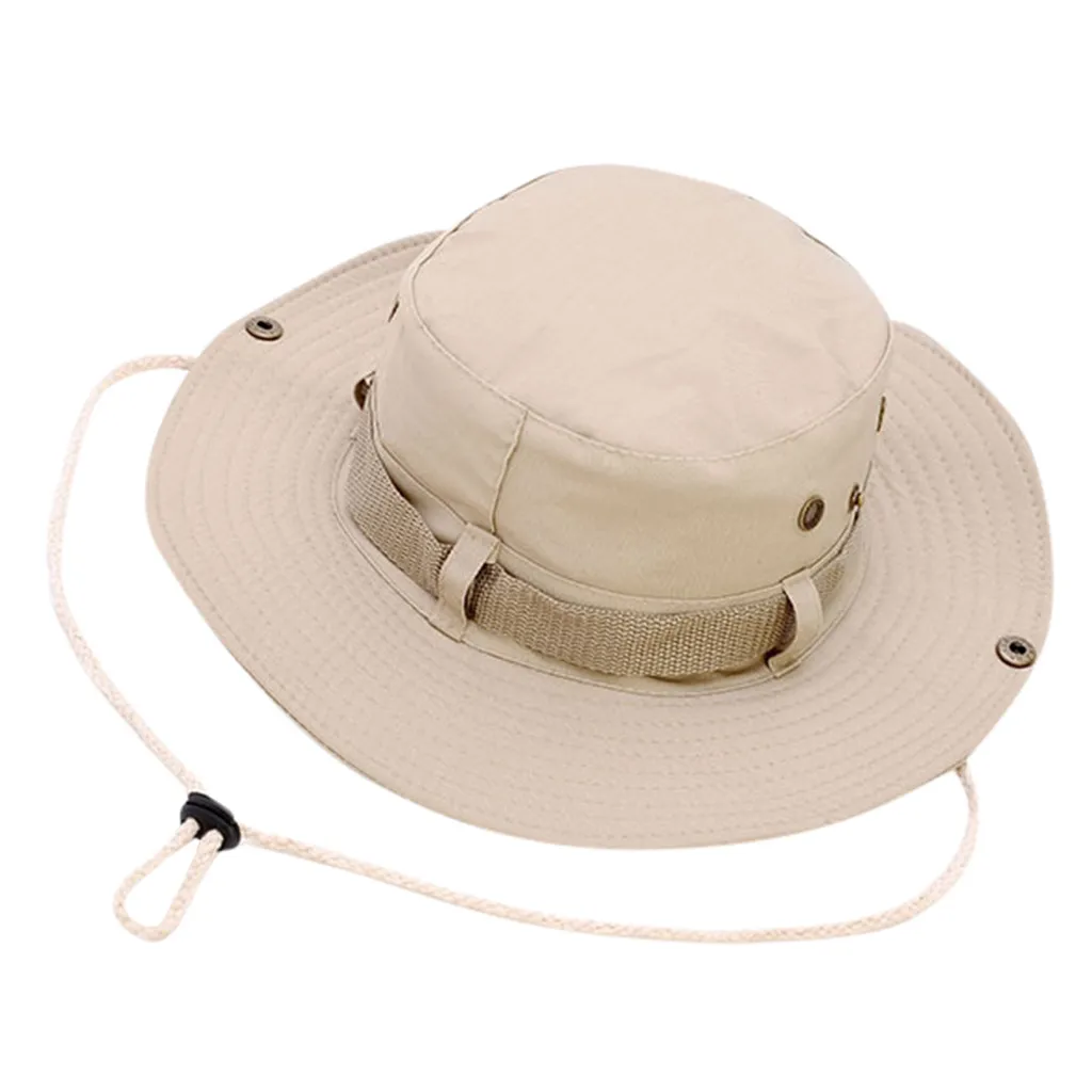 Womail хлопковые Панамы открытый джунгли военные камуфляжные шляпа Рыбалка кемпинг, барбекю хлопок альпинистская шляпа - Цвет: A