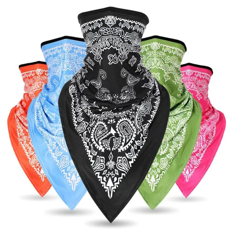 

For Face Mask Neck Cover Balaclava Cycling Bike Ski Outdoor Motorcycle Black Bandana Printed Windproof Riding Scarf Bike part