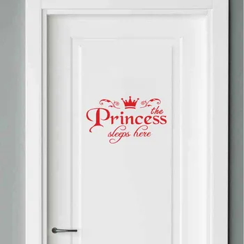 

11X19CM "Princess" Transparent Wallpaper for girls door wall papers Transparent wall papers letter pattern living room