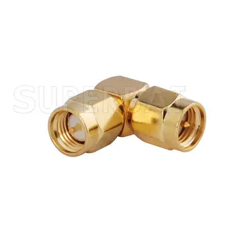 

Superbat 5 pcs SMA Adapter SMA Plug to SMA Plug Right Angle RF Coaxial Connector