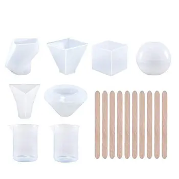 

Resin Silicone Mold, 8 Pack Large Epoxy Resin Mold for Casting Paperweight