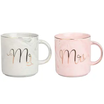 

Gold Plated Marble Pattern Mug Ceramic Coffee Tea Cup for Couples Lovers Wedding Anniversary Valentine Gifts