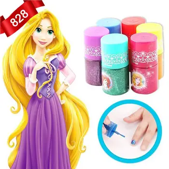 

1pc Disney Water-soluble Nail Polish Toys Water Soluble Washable Nail Polish Pretend Play Toys Children Girls Makeup Toy Gift