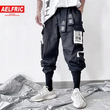 AELFRIC/брюки-карго с несколькими карманами в стиле хип-хоп; мужские повседневные уличные спортивные брюки в стиле Харадзюку; брюки-шаровары с эластичной резинкой на талии