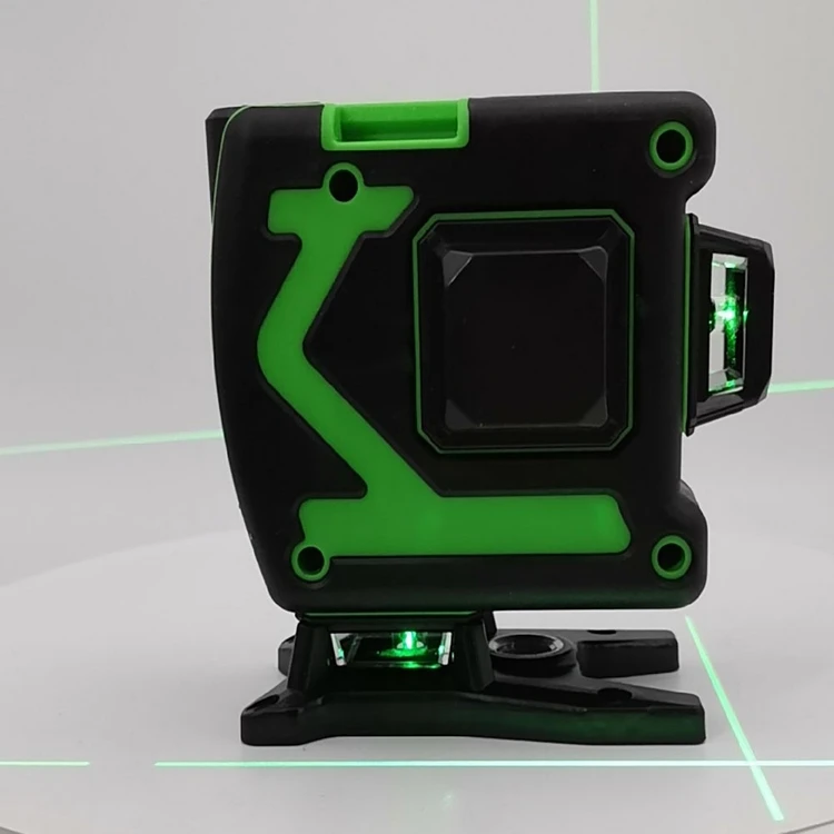Большой сильный 3D 12 зеленых линий лазерный уровень толстые линии самонивелирующийся 360 горизонтальный и вертикальный крест супер мощный лазерный луч