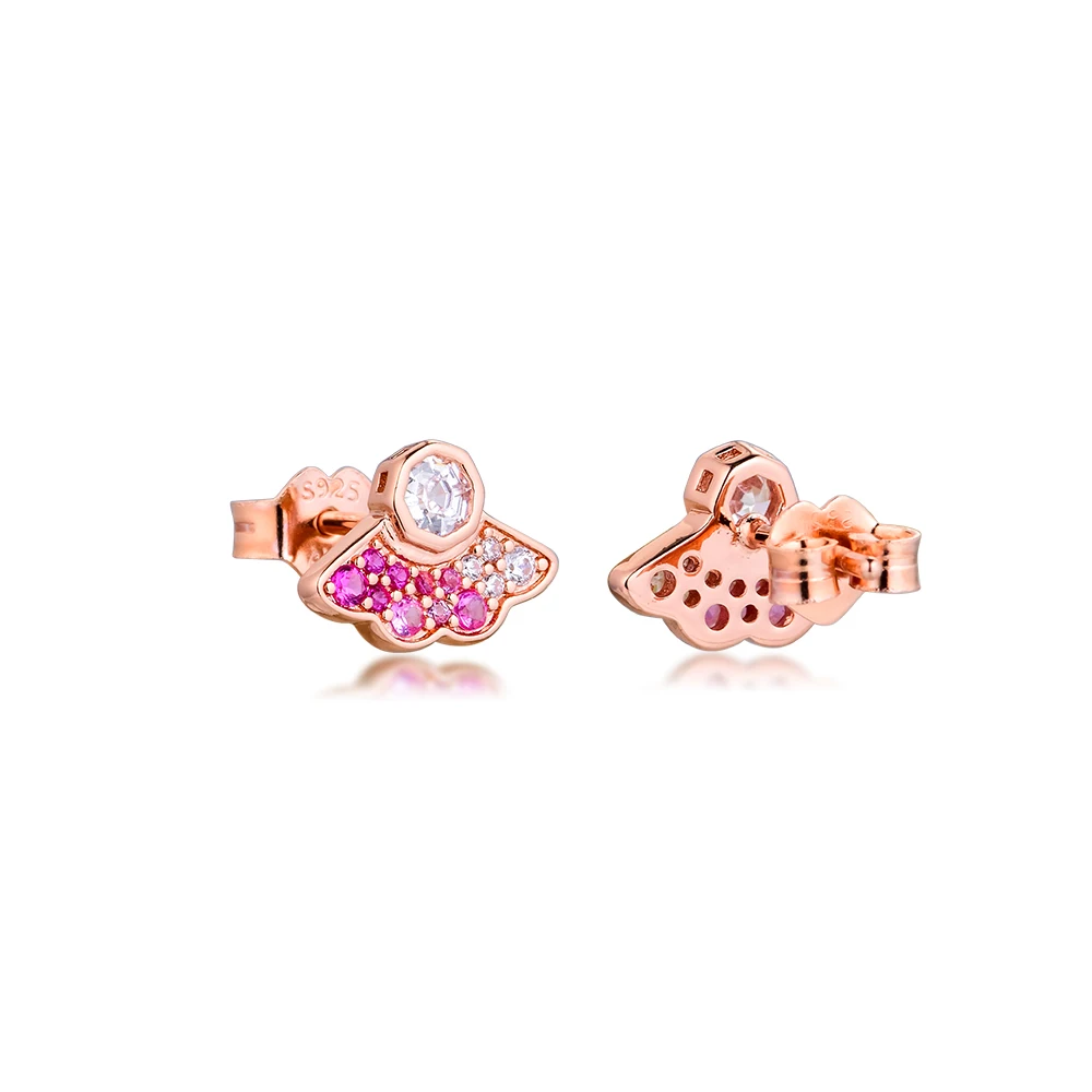 

Серьги-гвоздики женские из серебра 925 пробы, покрытые розовым золотом, 925 пробы