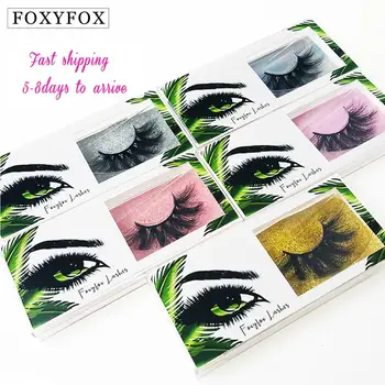 

Foxyfox wholesale 3d mink lashes case eyelash packaging box lash boxes packaging custom logo plastic sliding clear box