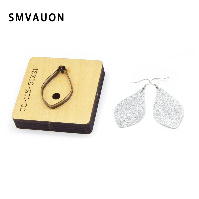 

SMVAUON Blade Rule Die Cut Steel Punch DIY Teardrop Earrings Cutting Mold Wood Dies For Leather Cutter For Leather Paper Crafts