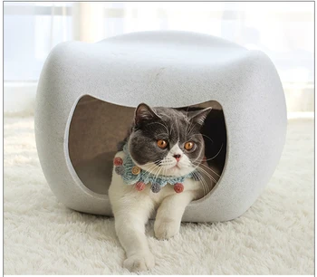 

Clean red cat nest hot all year round global closed cat sleep dig washable dog cage pet cat coffee table
