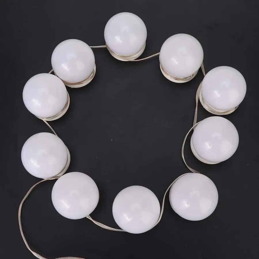USB Vanity Lights LED Makeup Mirror Light Bulb Hollywood Vanity Lights Stepless Dimmable Wall Lamp Kit for Dressing Table Makeup