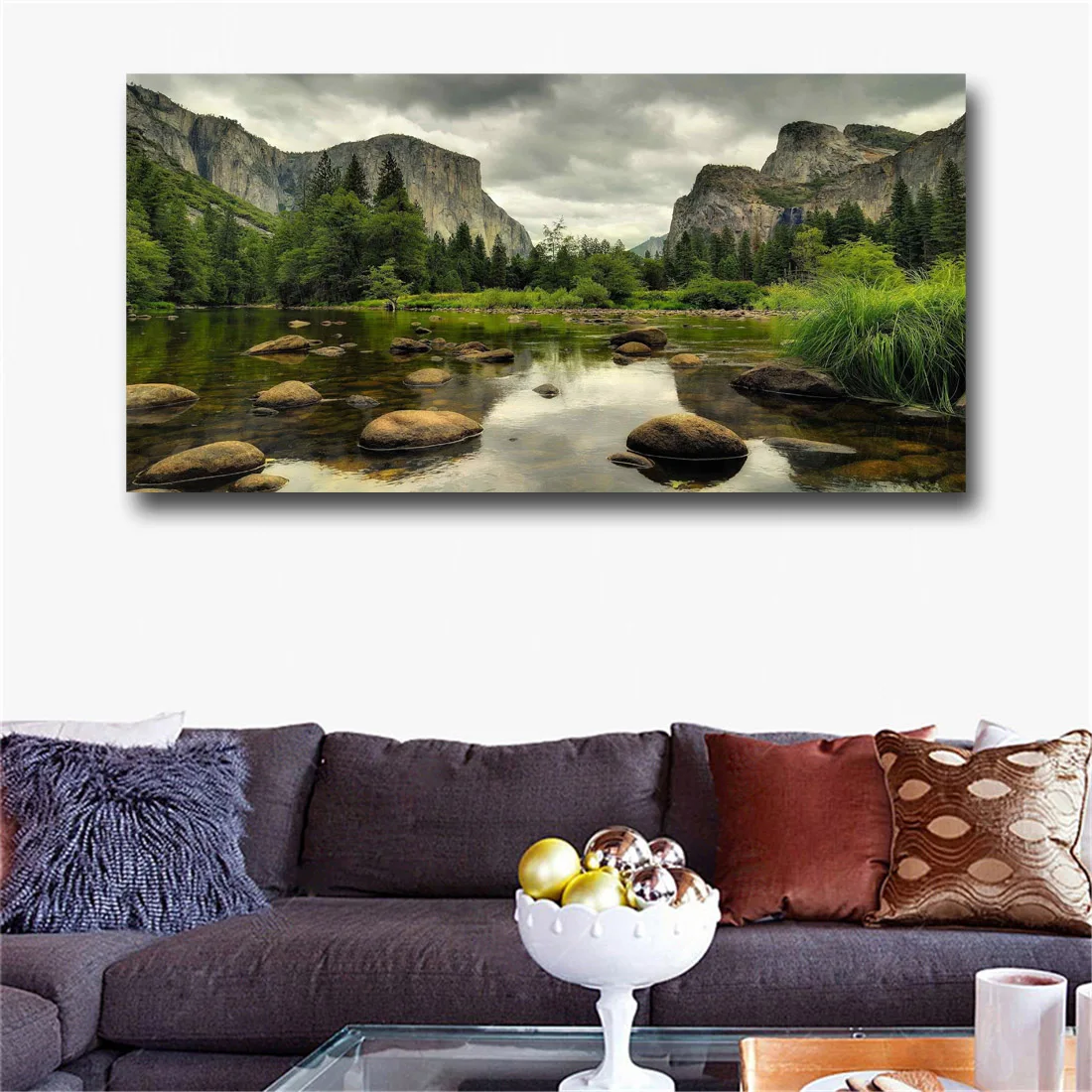 Художественная картина на зеленой стене 1 шт. рисунок в национальном парке Yosemite