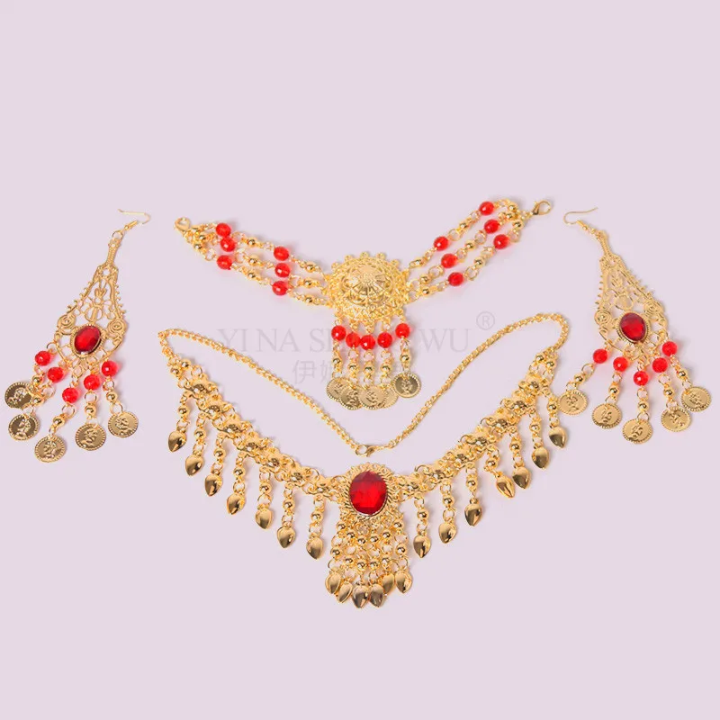 3pcs Accessories Новые 8 шт./компл. живота Танцы костюмные комплекты египет живота Танцы костюм Болливуд индийский костюм со штанами одежда для занятий Танцем Живота - Цвет: 3pcs Accessories