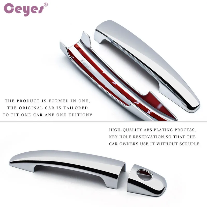Ceyes автомобильный Стайлинг хромированная отделка чехол для Peugeot 207 308 407 2006 Citroen C4 C6